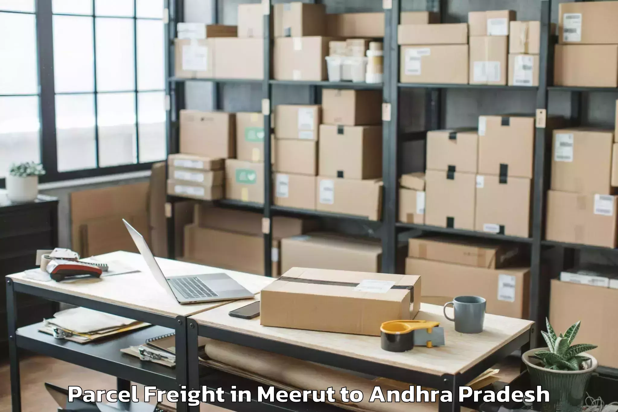 Leading Meerut to Bhattiprolu Parcel Freight Provider